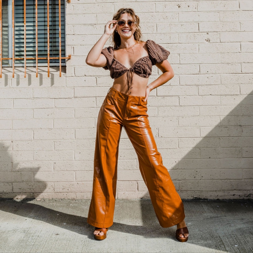 Free People Star Crossed Lovers Vegan Leather Pants
